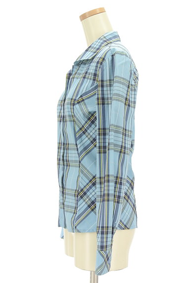 NARA CAMICIE（ナラカミーチェ）の古着「襟開きチェック柄シャツ（カジュアルシャツ）」大画像３へ