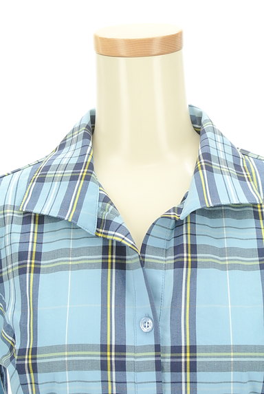 NARA CAMICIE（ナラカミーチェ）の古着「襟開きチェック柄シャツ（カジュアルシャツ）」大画像４へ
