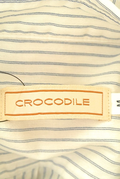 Crocodile（クロコダイル）の古着「ストライプ柄七分袖シャツ（カジュアルシャツ）」大画像６へ