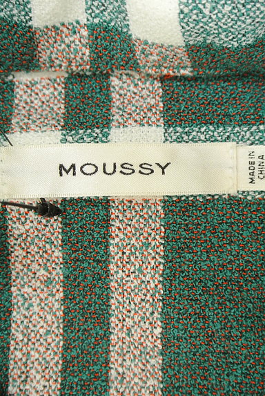 MOUSSY（マウジー）の古着「ビッグサイズチェック柄ロングシャツ（カジュアルシャツ）」大画像６へ