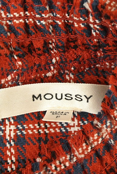 MOUSSY（マウジー）の古着「バックリボンスリットフランネルシャツ（カットソー・プルオーバー）」大画像６へ