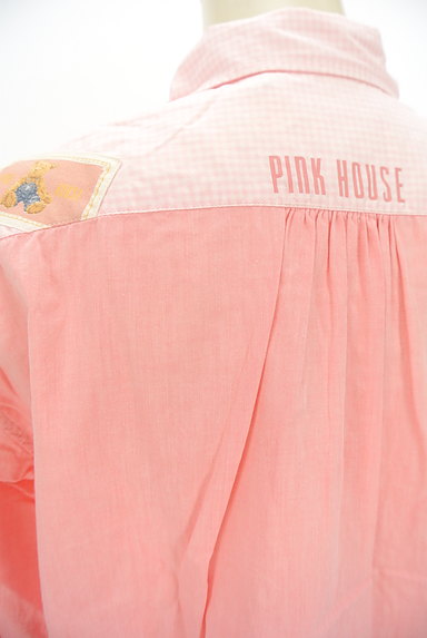 PINK HOUSE（ピンクハウス）の古着「クマワッペン丸襟シャツ（カジュアルシャツ）」大画像５へ