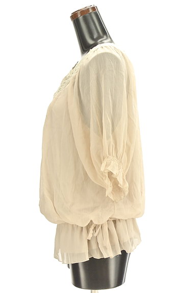 PROPORTION BODY DRESSING（プロポーションボディ ドレッシング）の古着「ラメ刺繍楊柳フリルカットソー（カットソー・プルオーバー）」大画像３へ