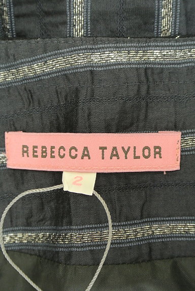 REBECCA TAYLOR（レベッカテイラー）の古着「シルバーラメ刺繍ストライプスカート（ミニスカート）」大画像６へ