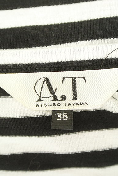 A.T（エーティー）の古着「裾シフォンフリルボーダーカットソー（カットソー・プルオーバー）」大画像６へ