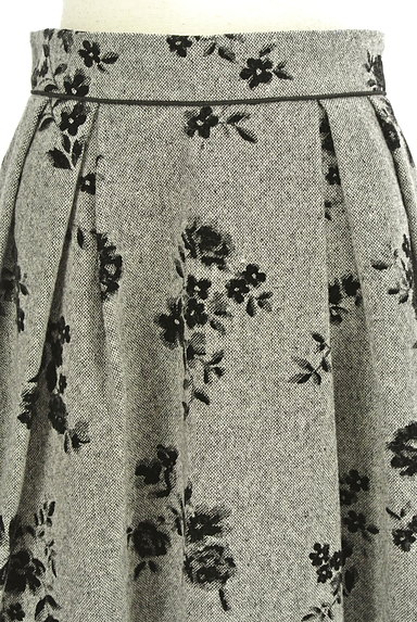 LAISSE PASSE（レッセパッセ）の古着「膝丈フロッキー花柄フレアスカート（スカート）」大画像４へ