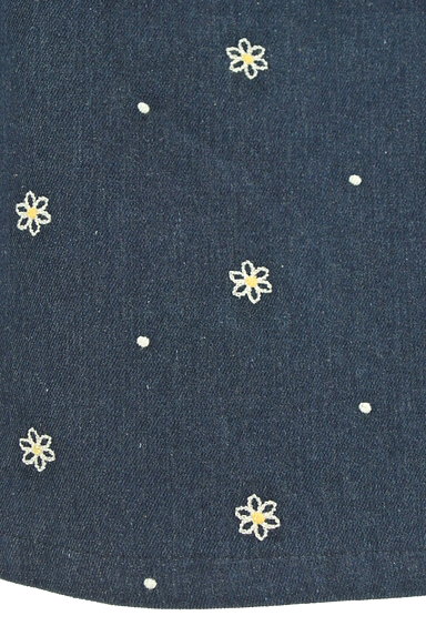 dazzlin（ダズリン）の古着「花×ドット柄刺繍デニムミニスカート（ミニスカート）」大画像５へ