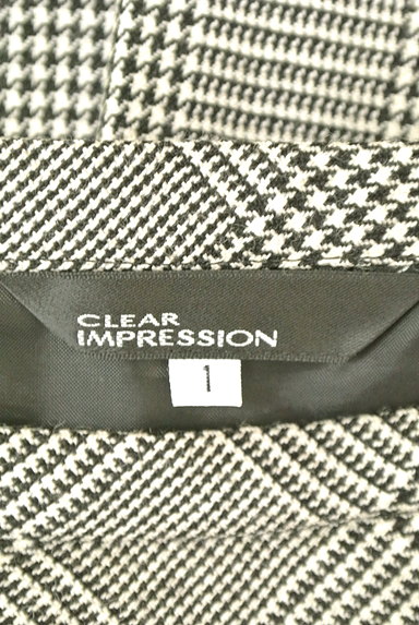 CLEAR IMPRESSION（クリアインプレッション）の古着「千鳥格子チェック柄膝丈プリーツスカート（スカート）」大画像６へ