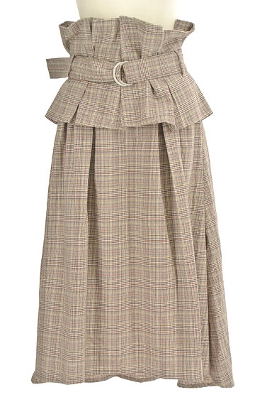axes femme（アクシーズファム）の古着「コルセットベルト付チェック柄スカート（スカート）」大画像１へ