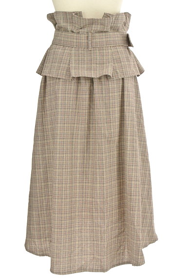 axes femme（アクシーズファム）の古着「コルセットベルト付チェック柄スカート（スカート）」大画像２へ