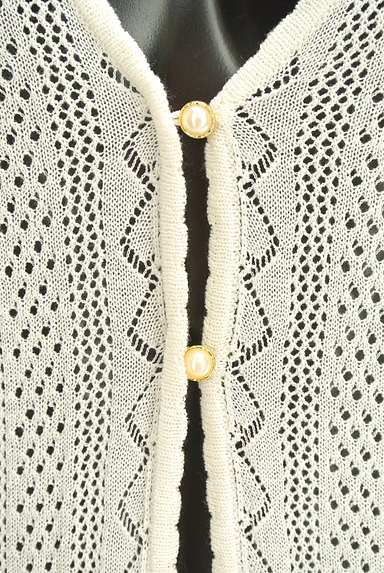 axes femme（アクシーズファム）の古着「透かし編みロングカーディガン（カーディガン・ボレロ）」大画像４へ