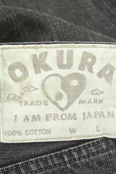 OKURA（オクラ）の古着「ウォッシュド加工ブラックデニム（デニムパンツ）」大画像６へ