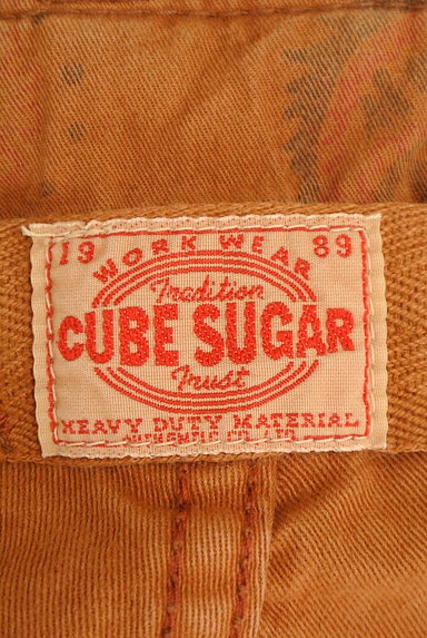 CUBE SUGAR（キューブシュガー）の古着「ストラップ付ペイント加工パンツ（オーバーオール・サロペット）」大画像６へ