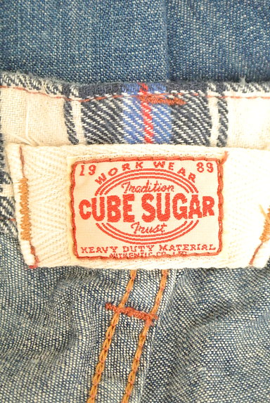 CUBE SUGAR（キューブシュガー）の古着「ダメージ加工ワイドデニム（デニムパンツ）」大画像６へ
