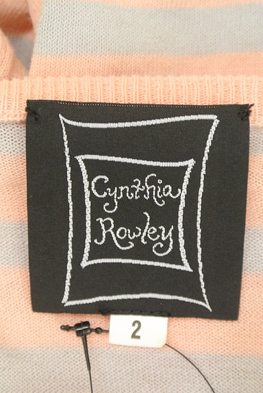 Cynthia Rowley（シンシアローリー）の古着「刺繍花モチーフ付ボーダーカーデ（カーディガン・ボレロ）」大画像６へ