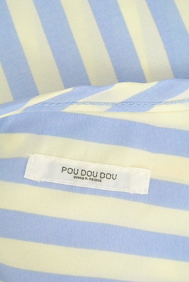 POU DOU DOU（プードゥドゥ）の古着「ウエストリボンストライプ柄シフォンワンピ（ワンピース・チュニック）」大画像６へ