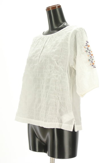 SM2（サマンサモスモス）の古着「袖刺繍シアーガーゼカットソー（カットソー・プルオーバー）」大画像３へ