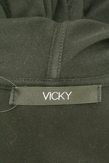 VICKY（ビッキー）の古着「シンプルフード付きロングカーデ（カーディガン・ボレロ）」大画像６へ