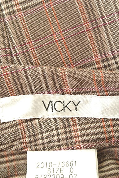 VICKY（ビッキー）の古着「チェック柄テーパードパンツ（パンツ）」大画像６へ