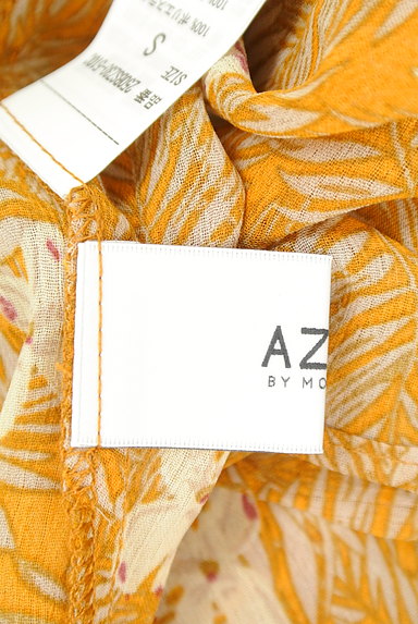 AZUL by moussy（アズールバイマウジー）の古着「ボタニカル柄シフォンブラウス（カットソー・プルオーバー）」大画像６へ