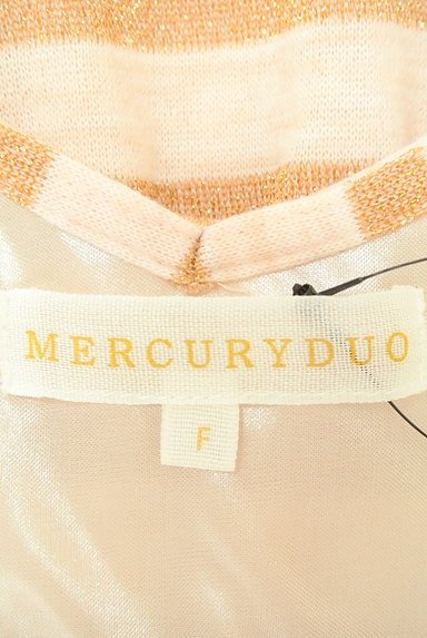 MERCURYDUO（マーキュリーデュオ）の古着「ラメボーダー７分袖ミニワンピース（ワンピース・チュニック）」大画像６へ