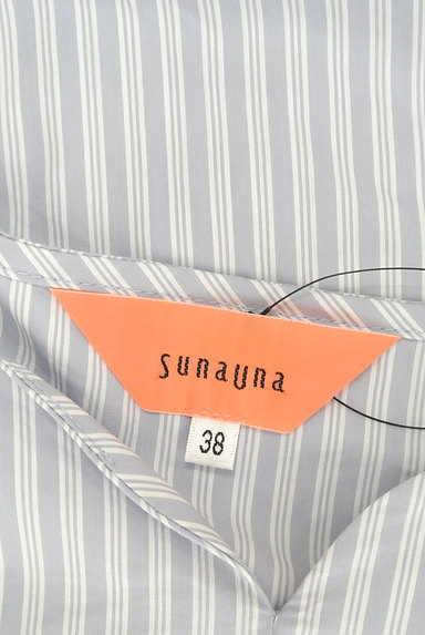 SunaUna（スーナウーナ）の古着「刺繍五分袖ストライプ柄ブラウス（カットソー・プルオーバー）」大画像６へ