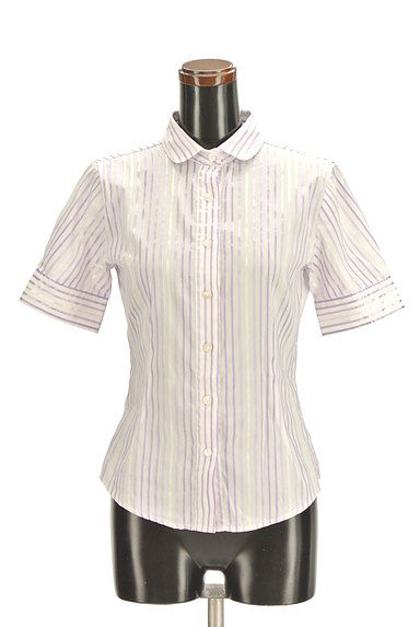 NARA CAMICIE（ナラカミーチェ）の古着「シャイニーストライプシャツ（カジュアルシャツ）」大画像１へ