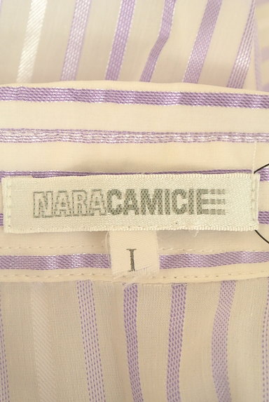 NARA CAMICIE（ナラカミーチェ）の古着「シャイニーストライプシャツ（カジュアルシャツ）」大画像６へ