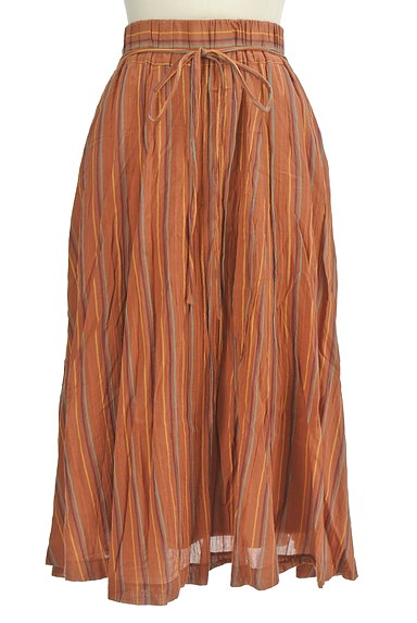 MICHEL KLEIN（ミッシェルクラン）の古着「マルチストライプ柄ロングスカート（ロングスカート・マキシスカート）」大画像１へ