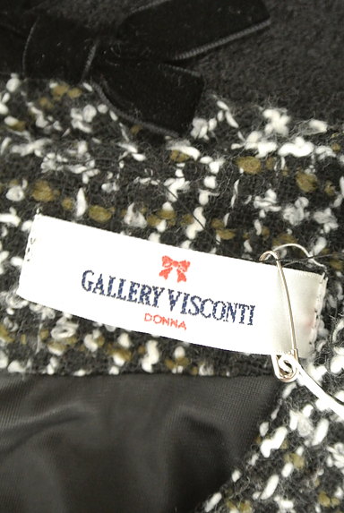 GALLERY VISCONTI（ギャラリービスコンティ）の古着「ベロアリボン付きチェック柄カットソー（ニット）」大画像６へ