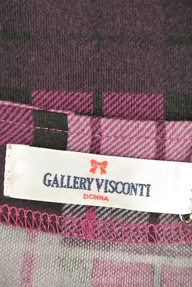 GALLERY VISCONTI（ギャラリービスコンティ）の古着「袖リボンチェック柄ワンピース（ワンピース・チュニック）」大画像６へ