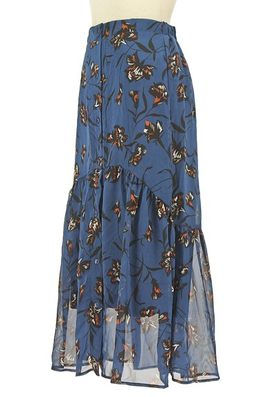 Avan Lily（アヴァンリリィ）の古着「花柄裾フレアロングスカート（ロングスカート・マキシスカート）」大画像３へ