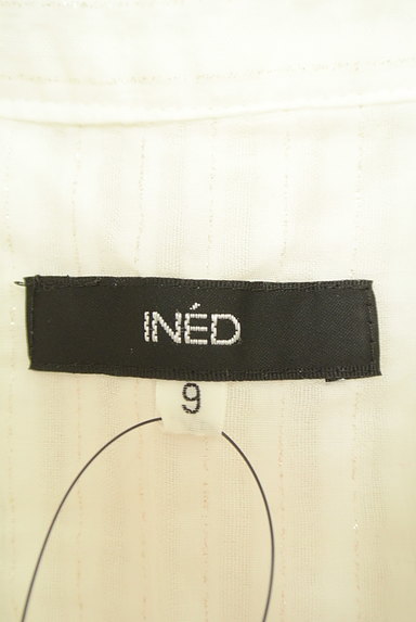 INED（イネド）の古着「七分袖シアーストライプ柄シャツ（カジュアルシャツ）」大画像６へ