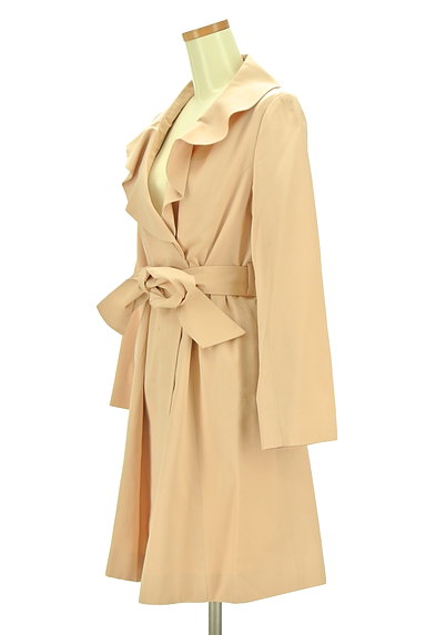 STRAWBERRY-FIELDS（ストロベリーフィールズ）の古着「リボン付きフリル襟ロングコート（コート）」大画像３へ