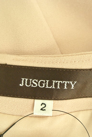 JUSGLITTY（ジャスグリッティー）の古着「ウエストデザイン膝丈ワンピース（ワンピース・チュニック）」大画像６へ