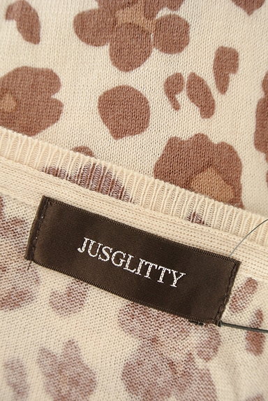 JUSGLITTY（ジャスグリッティー）の古着「豹柄ビジューボタンカーデ（カーディガン・ボレロ）」大画像６へ