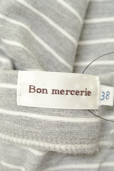 Bon mercerie（ボンメルスリー）の古着「レースアップボーダー柄カットソー（カットソー・プルオーバー）」大画像６へ