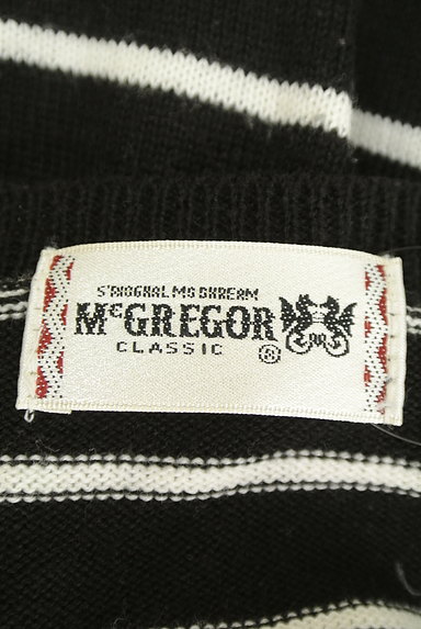 McGREGOR（マックレガー）の古着「モノトーンボーダーＶネックニット（ニット）」大画像６へ