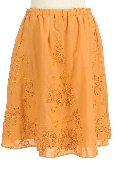 Jocomomola（ホコモモラ）の古着「立体花柄コットンフレアスカート（スカート）」大画像１へ