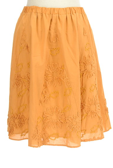 Jocomomola（ホコモモラ）の古着「立体花柄コットンフレアスカート（スカート）」大画像２へ
