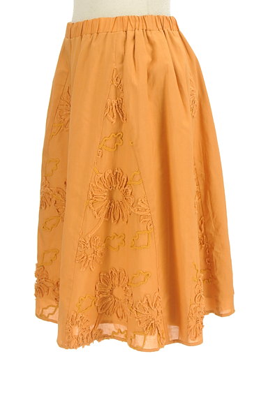 Jocomomola（ホコモモラ）の古着「立体花柄コットンフレアスカート（スカート）」大画像３へ