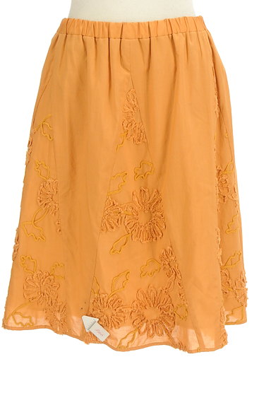 Jocomomola（ホコモモラ）の古着「立体花柄コットンフレアスカート（スカート）」大画像４へ