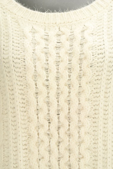 MERCURYDUO（マーキュリーデュオ）の古着「フワフワケーブル編みロングニット（セーター）」大画像４へ