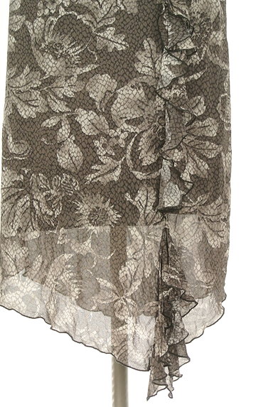 KOOKAI（クーカイ）の古着「変形ヘム総柄ロングタイトワンピ（キャミワンピース）」大画像５へ