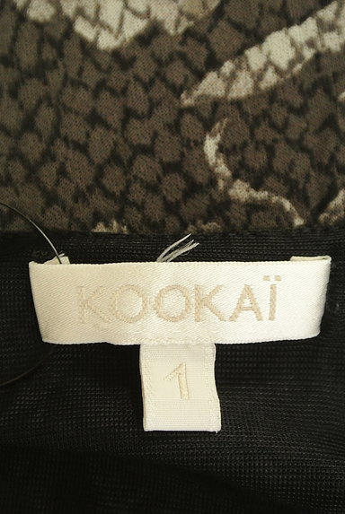 KOOKAI（クーカイ）の古着「変形ヘム総柄ロングタイトワンピ（キャミワンピース）」大画像６へ