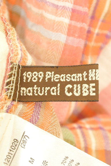 CUBE SUGAR（キューブシュガー）の古着「レースペチ付チェックスカート（スカート）」大画像６へ