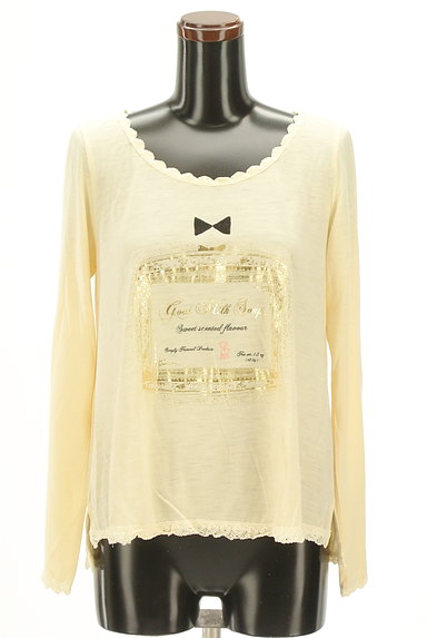 Franche lippee（フランシュリッペ）の古着「箔プリント長袖Tシャツ（カットソー・プルオーバー）」大画像１へ