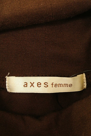 axes femme（アクシーズファム）の古着「ヒョウ柄ファー袖ハイネックカットソー（カットソー・プルオーバー）」大画像６へ