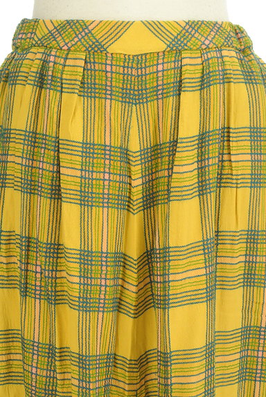 Jocomomola（ホコモモラ）の古着「チェック柄フレアスカート（ロングスカート・マキシスカート）」大画像４へ