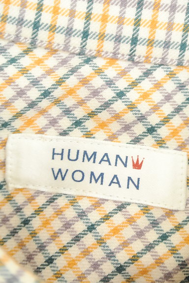 HUMAN WOMAN（ヒューマンウーマン）の古着「チェック柄ベーシックシャツ（カジュアルシャツ）」大画像６へ